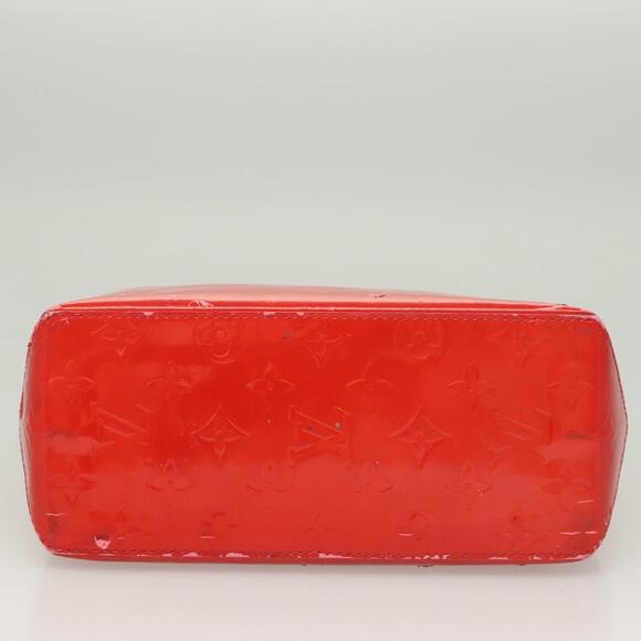 LOUIS VUITTON Monogram Vernis Reade PM Hand Bag Red Rouge M91088 - Picture 9 of 12